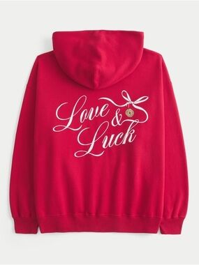 Hollister Lunar New Year "Love & Luck" Embroidered Hoodie